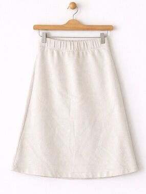 Babaton Cream A-Line Midi Skirt